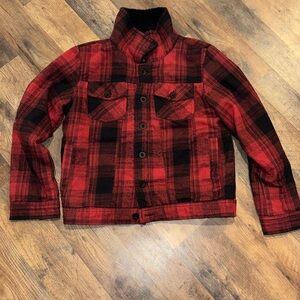 Plaid Red/Black Button up Coat❤️🖤